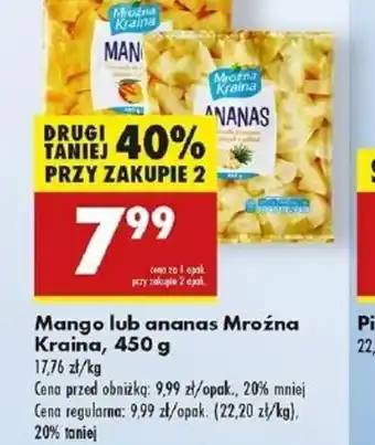 Biedronka Mango lub ananas Mroźna Kraina oferta