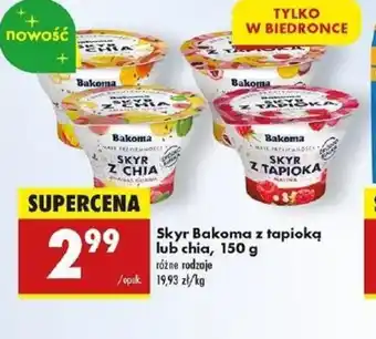 Biedronka Skyr Bakom z tapioką lub chia oferta