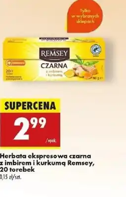 Biedronka Herbata ekspresowa czarna z imbirem i kurkumą Remsey oferta