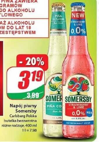 Dino Napój piwny Somersby 400ml oferta