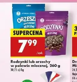 Biedronka Rodzynki lub orzechy w polewie mlecznej oferta