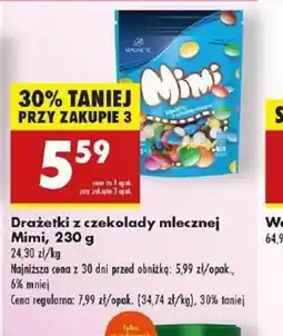 Biedronka Drażetki z czekolady mlecznej Mimi oferta