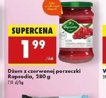 Biedronka Dżem z czerwonej porzeczki Rapsodia oferta