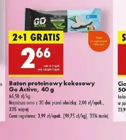 Biedronka Baton proteinowy kokosowy Go Active oferta