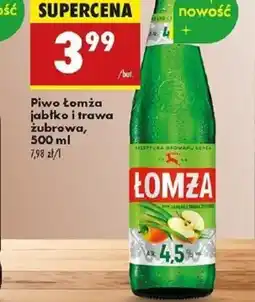 Biedronka Piwo Lomża Jabłko i trawa żubrowa oferta