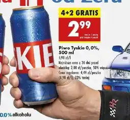 Biedronka Piwo Tyskie 0,0% oferta