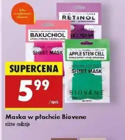 Biedronka Maska w płachcie Biovene oferta