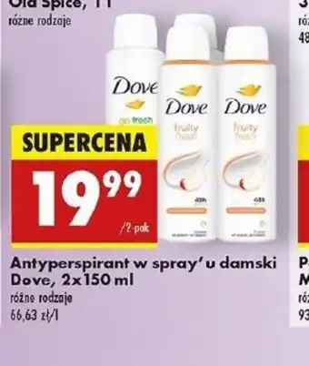 Biedronka Antyperspirant w spray'u damski Dove oferta