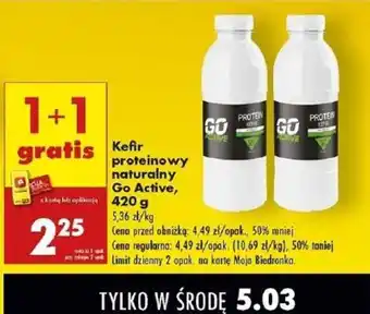 Biedronka Kefir proteinowy naturalny Go Active oferta