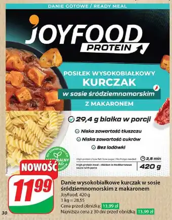 Dino Kurczak w sosie śródziemnomorskiem z makaronem Joyfood Protein oferta