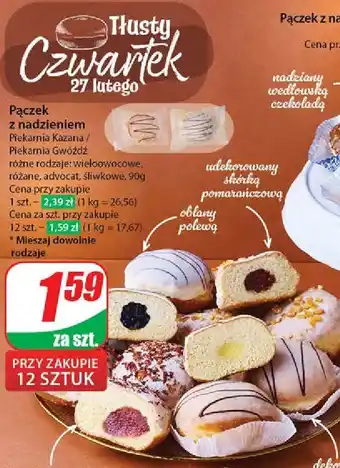 Dino Pączek z nadzieniem śliwkowym Piekarnia Gwóźdź oferta