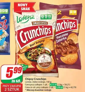 Dino Chipsy pieczone żeberka Crunchips oferta