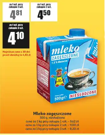 Auchan Mleko zagęszczone niesłodzone Gostyń oferta