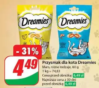 Dino Przysmak dla kota z łososiem Dreamies oferta