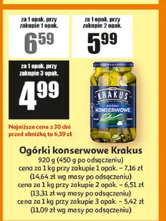 Auchan Ogórki konserwowe Krakus Maspex oferta