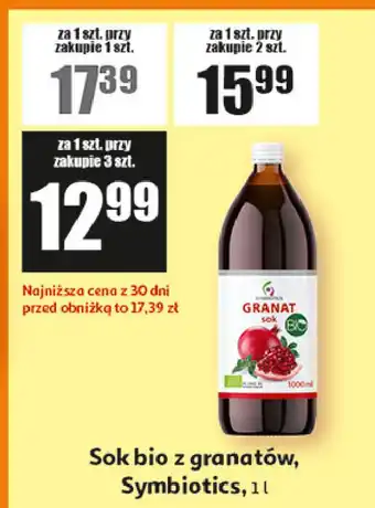 Auchan Sok z granatu bio Ekamedica Symbiotics oferta