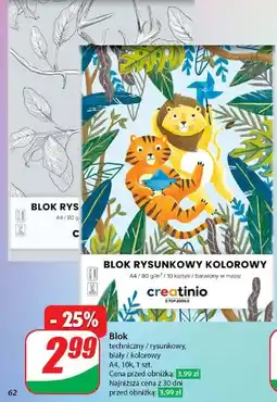 Dino Blok rysunkowy a4 kolorowy Creatinio oferta