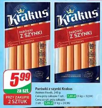 Dino Parówki z szynki Krakus Animex oferta