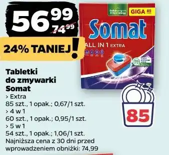 Netto Tabletki do zmywarki Somat oferta