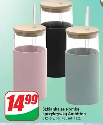 Dino Szklanka ze słomką 450 ml Ambition oferta