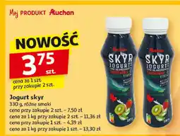 Auchan Jogut pitny skyr truskawka-aloes-kiwi Auchan Różnorodne (Logo Czerwone) oferta