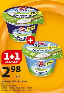 Auchan Śmietana 18% Zott Primo oferta