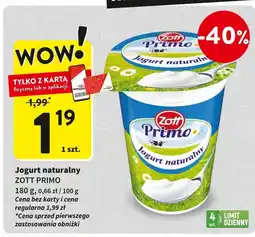 Intermarche Jogurt naturalny Zott Primo oferta