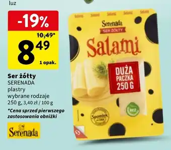 Intermarche Ser salami plastry Serenada oferta