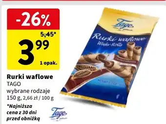 Intermarche Rurka waflowa kakaowa Tago oferta