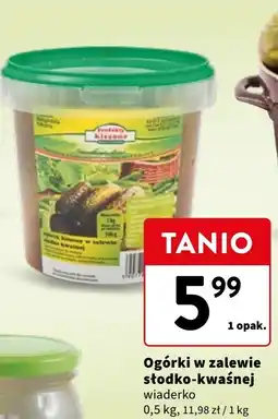 Intermarche Ogorki kiszone w zalewie słodko kwaśnej Produkty Kiszone oferta