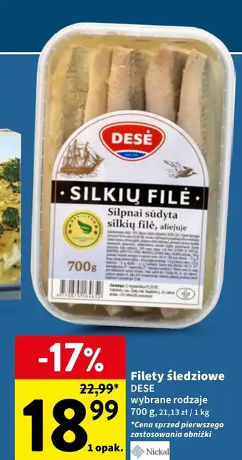 Intermarche Filety śledziowe w oleju skandynawskim Dese oferta