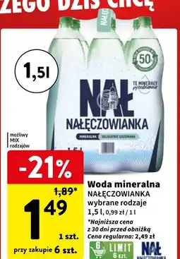 Intermarche Woda delikatnie gazowana Nałęczowianka oferta