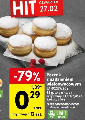 Intermarche Pączek z nadzieniem wieloowocowym Janczewscy oferta