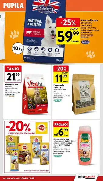 Intermarche Karma dla psa z wołowiną Butcher's Natural & Healthy oferta