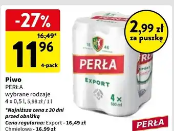 Intermarche Piwo Perła Chmielowa oferta