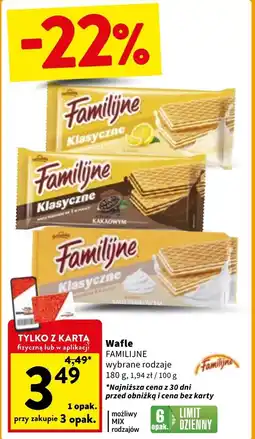 Intermarche Wafle śmietankowe Jutrzenka Familijne oferta