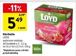 Intermarche Herbata malina-truskawka Loyd Tea The Magic Experience oferta