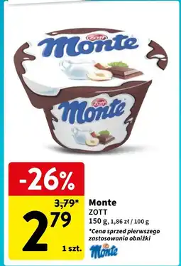 Intermarche Deser mleczno-czekoladowy z orzechami Zott Monte oferta