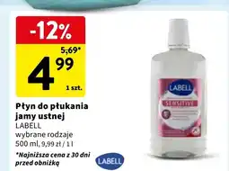 Intermarche Płyn do codziennej higieny jamy ustnej sensitive Labell oferta