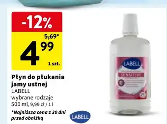 Intermarche Płyn do codziennej higieny jamy ustnej sensitive Labell oferta