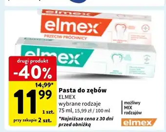 Intermarche Pasta do zębów z aminofluorkiem Elmex Sensitive oferta