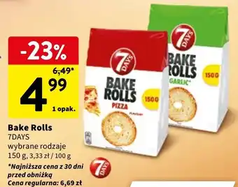 Intermarche Bake rolls czosnek 7 Days Rolls oferta