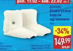 ALDI AMBIANO Elektryczne kapcie ogrzewane oferta