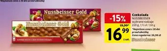 Intermarche Czekolada mleczna z całymi orzechami laskowymi Alpen gold nussbeisser gold oferta