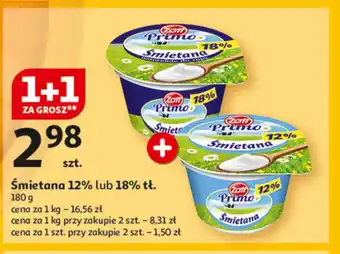 Auchan Śmietana 12 % Zott primo oferta