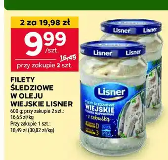 Stokrotka Wiejskie filety śledziowe w oleju z cebulką Lisner oferta