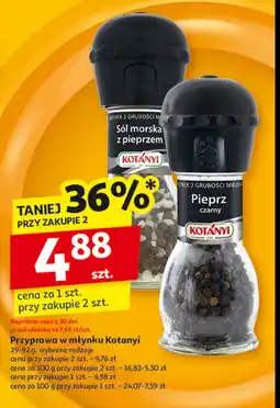 Auchan Pieprz czarny młynek Kotanyi oferta