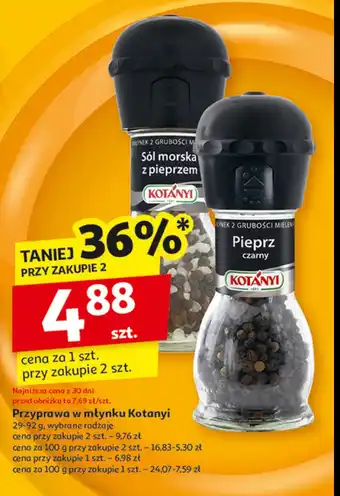 Auchan Pieprz czarny młynek Kotanyi oferta