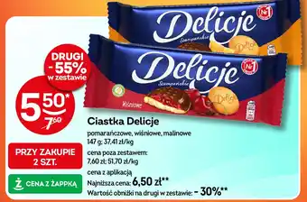 Żabka Ciastka z galaretką malinową Delicje szampańskie oferta