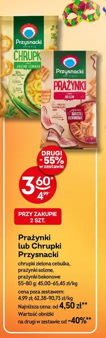 Żabka Prażynki reksio lekko solone Przysnacki oferta